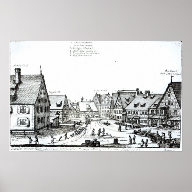 Deutsche Marktstadt, 1704 Poster (Vorne)