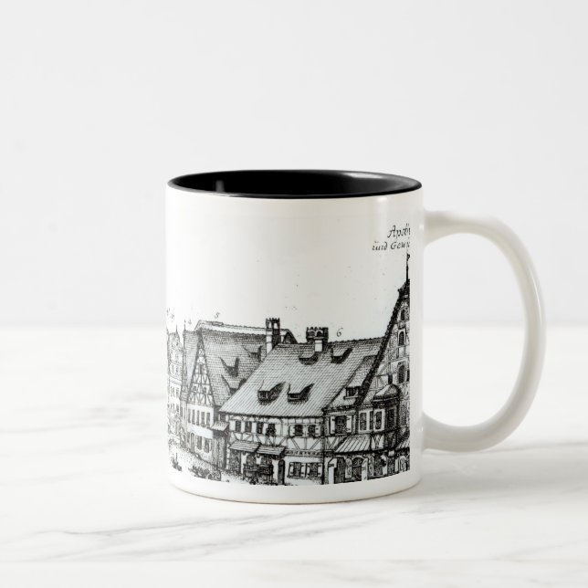 Deutsche Marktstadt, 1704 Zweifarbige Tasse (Rechts)