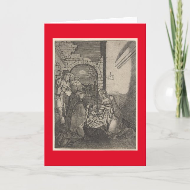 DEUTSCHE MASTERDRUCK DER NATIVITÄTSCHRISTMAS FEIERTAGSKARTE (Vorderseite)