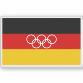 Deutsche Olympische Flagge (1959-1968) Aufkleber