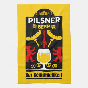 Deutsche Pilsner Beer Drinkers Geschirrtuch