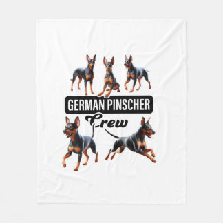 Deutsche Pinscher Crew Fleecedecke