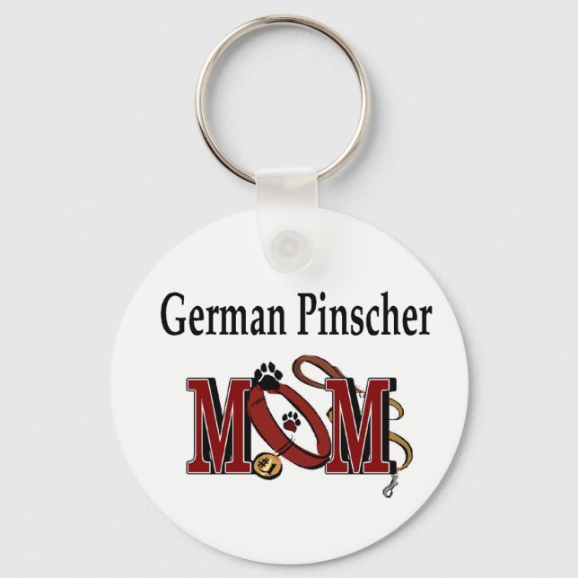 Deutsche Pinscher MAMA Geschenke Schlüsselanhänger (Vorderseite)