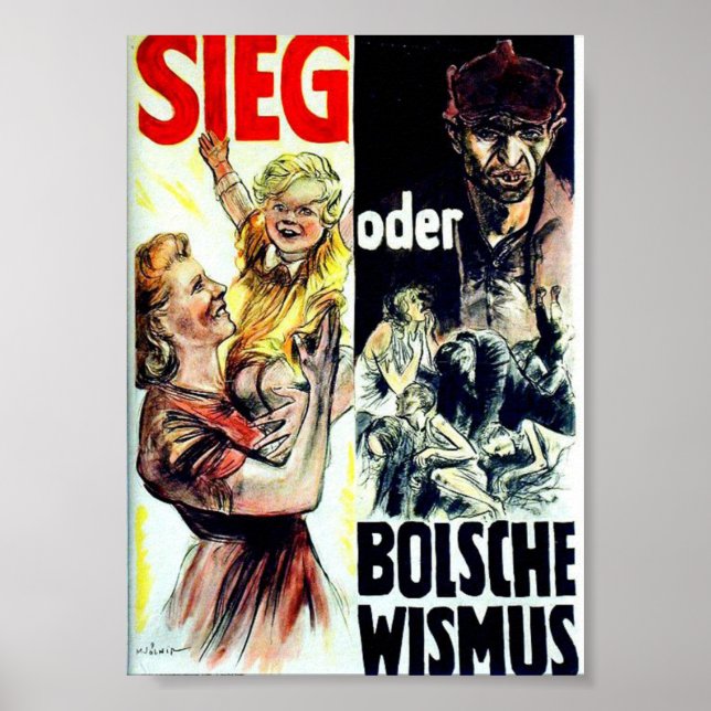 Deutsche Propaganda gegen Bolschewismus Poster (Vorne)