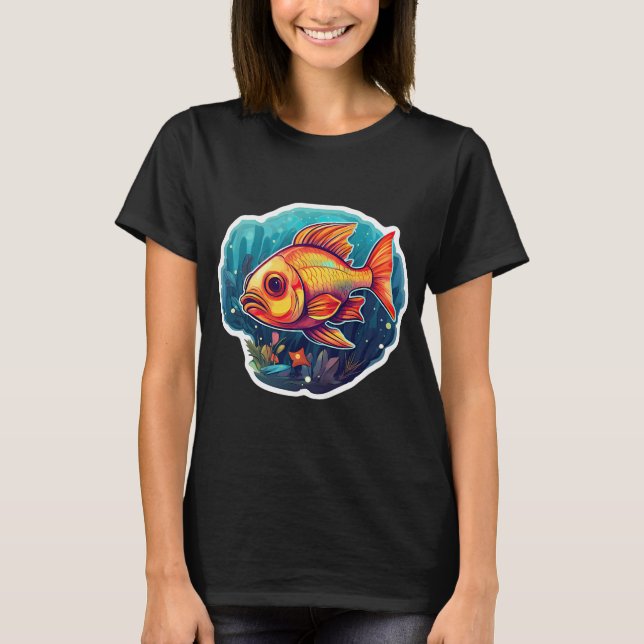 Deutsche Ram Cichlide T-Shirt (Vorderseite)