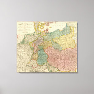 Deutsche Reich-Atlas-Karte Leinwanddruck