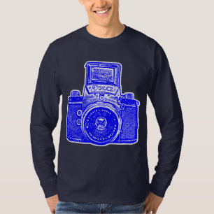 Deutsche Riesenkamera - Blau und Weiß T-Shirt