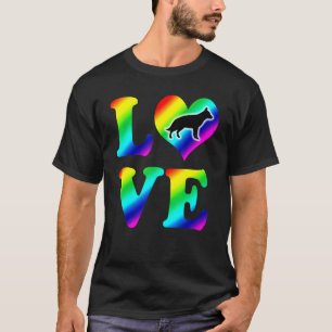 Deutsche Schäferart Pride Rainbow Liebe T-Shirt