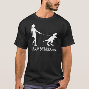 Deutsche Schäferhirde Mama Dinosaur GSD Eigentümer T-Shirt
