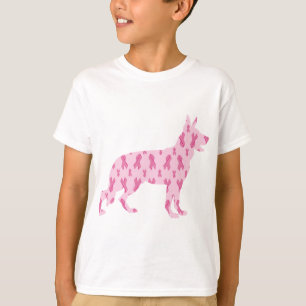 Deutsche Schäferhirte rosa Krebserkrankungen T-Shirt