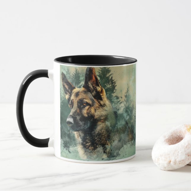 Deutsche Schäferhirte-Tasse Tasse (Mit Donut)