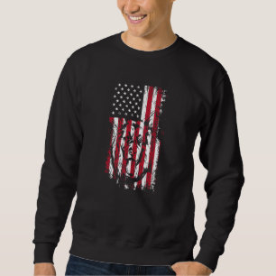 Deutsche Schäferhirte US Flag America Flag Dog Eig Sweatshirt