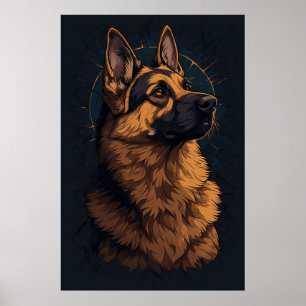 🦴 Deutsche Schäferhund-Dekorationen und Geschenke Poster