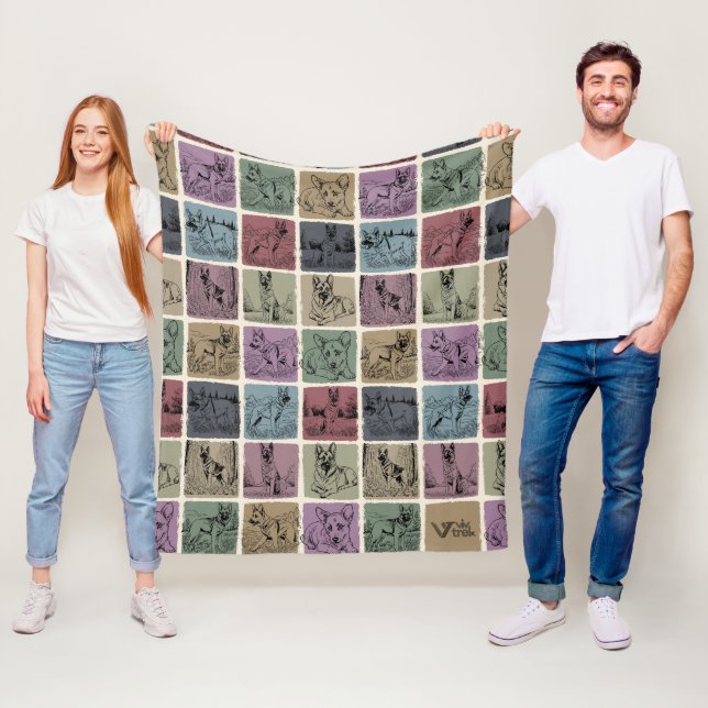 Deutsche Schäferhund Dog Blanket Gemütliche Welpe  Fleecedecke (Beispiel)