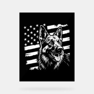 Deutsche Schäferhund Dog Lover USA - amerikanische Acrylschild