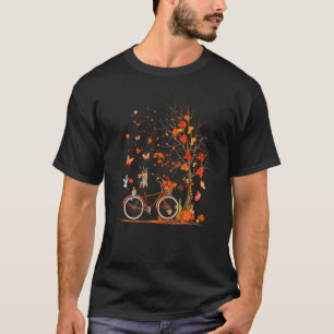 Deutsche Schäferhund Dog Pumpkin Bicycle Herbstlau T-Shirt