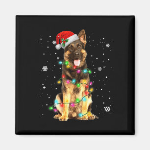 Deutsche Schäferhund Dog Tree Weihnachten Weihnach Magnet