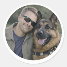 Deutsche Schäferhund-Führhund-Partner-Abschlussfei Runder Aufkleber