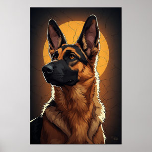 🐾 Deutsche Schäferhund-Geschenke für Hunde-Liebha Poster