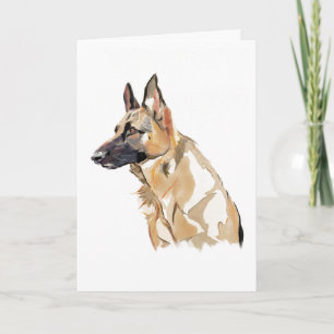 Deutsche Schäferhund-Grußkarte Karte