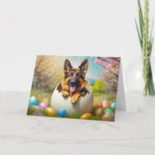 Deutsche Schäferhund-Holiday-Card gefaltet Feiertagskarte
