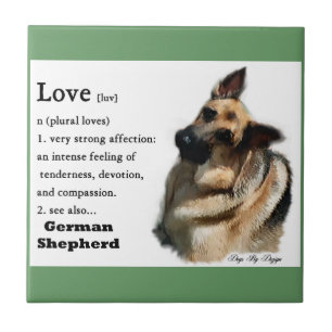Deutsche Schäferhund-Liebe ist Fliese