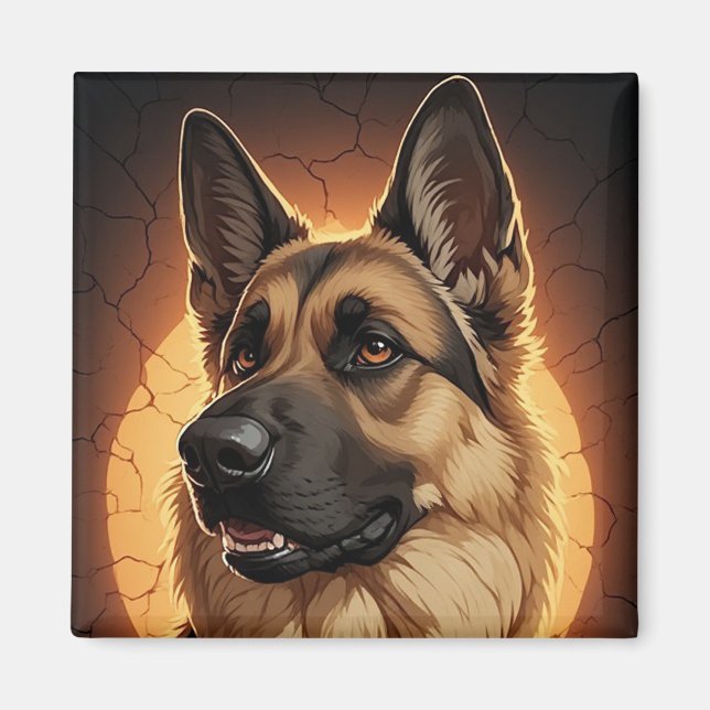 🐾 Deutsche Schäferhund Liebhaber Geschenkideen 🐾 Magnet (Vorne)
