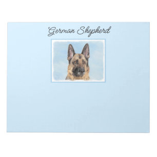 Deutsche Schäferhund-Malerei - Süße originelle Hun Notizblock