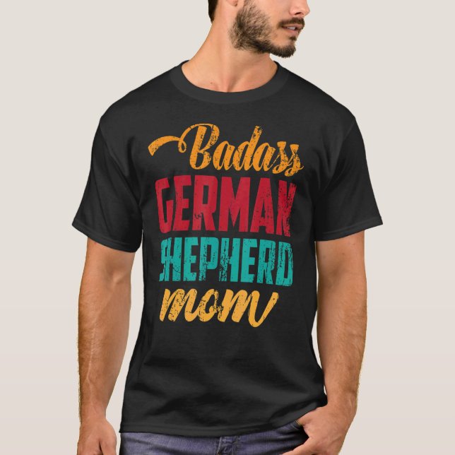 Deutsche Schäferhund Mama Haustier Hundebesitzer R T-Shirt (Vorderseite)
