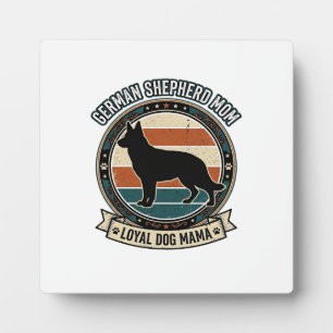 Deutsche Schäferhund-Mama Vintage-Hundeliebhaber-S Fotoplatte