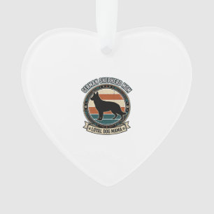 Deutsche Schäferhund-Mama Vintage-Hundeliebhaber-S Ornament