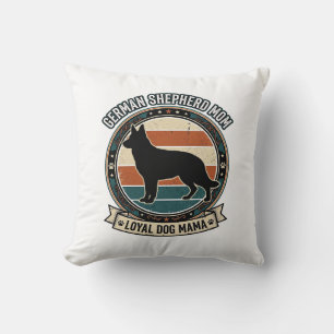 Deutsche Schäferhund-Mama Vintage-Hundeliebhaber-T Kissen