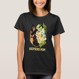 Deutsche Schäferhund-Mutter Blumen Bekleidung Schä T-Shirt