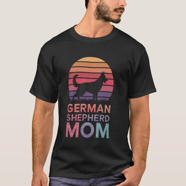 Deutsche Schäferhund-Mutter Lustiger Deutscher Sch T-Shirt (Vorderseite)