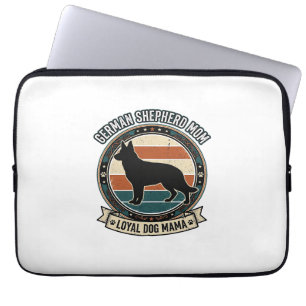 Deutsche Schäferhund-Mutter Vintage-Hundeliebhaber Laptopschutzhülle