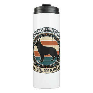 Deutsche Schäferhund-Mutter Vintage-Hundeliebhaber Thermosbecher