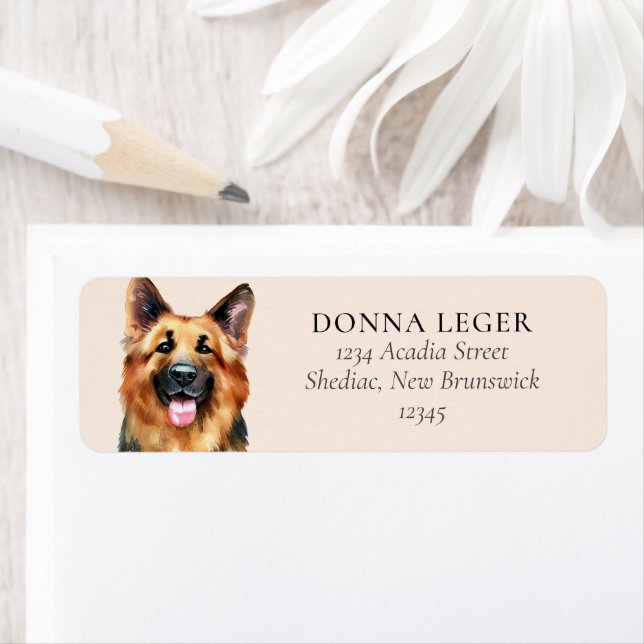 Deutsche Schäferhund Personalisierte Anschrift (Insitu)