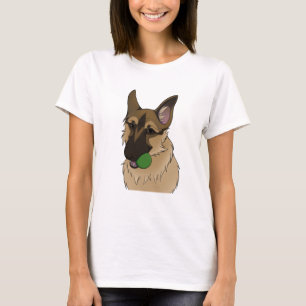 Deutsche Schäferhund-Spielzeit mit Ball T-Shirt