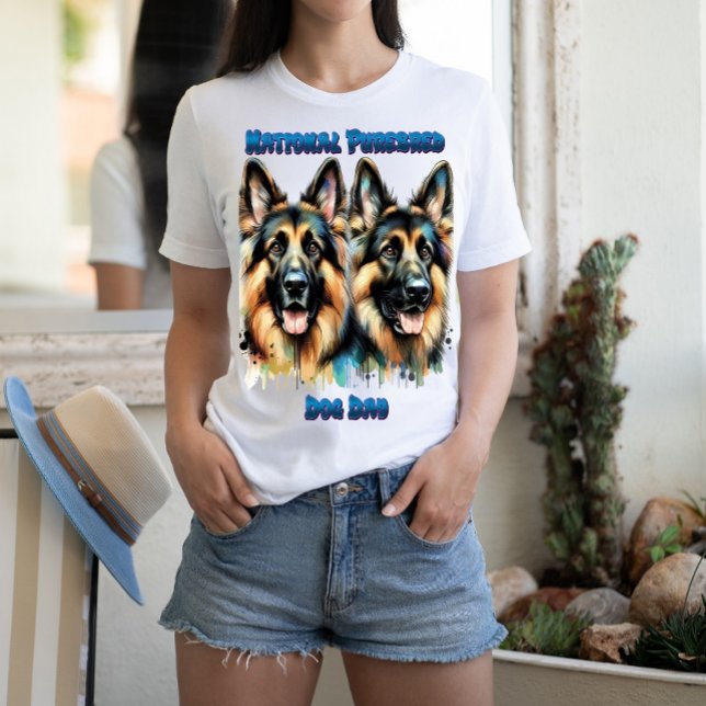 Deutsche Schäferhunde feiern reinrassigen Tag T-Shirt (Von Creator hochgeladen)