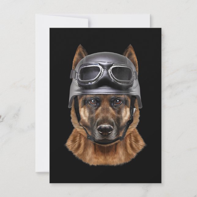 Deutsche Schäferhunde Helm Geschenk für Biker in M (Vorderseite)