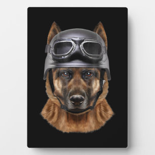 Deutsche Schäferhunde Helm Geschenk für Biker in M Fotoplatte