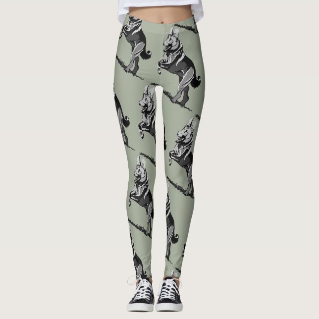 Deutsche Schäferhunde Leggings (Vorderseite)