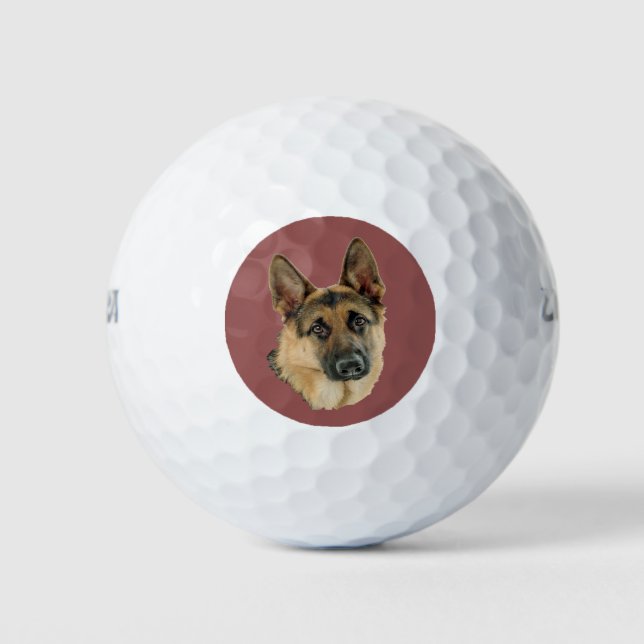 Deutsche Schäferhunde-Liebe Golfball (Vorderseite)