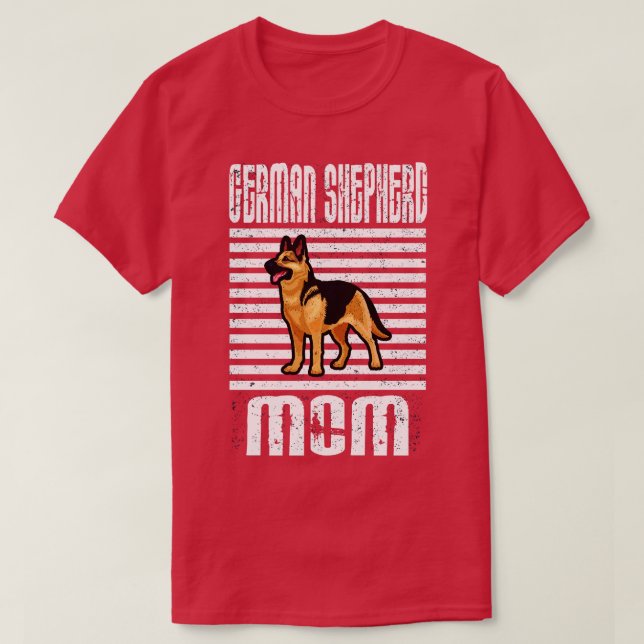 Deutsche Schäferhunde Mama Proud Hunde T-Shirt (Design vorne)