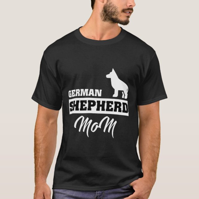 Deutsche Schäferhunde-Mama T-Shirt (Vorderseite)