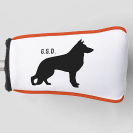 Deutsche Schäferhunde-Silhouette Benutzerdefiniert Golf Headcover