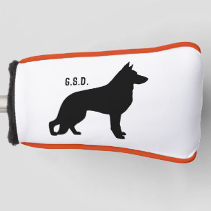 Deutsche Schäferhunde-Silhouette Benutzerdefiniert Golf Headcover