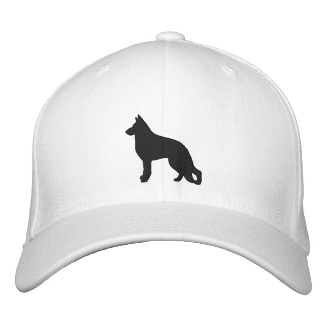 Deutsche Schäferhunde Silhouette GSD Lover Cool Bestickte Baseballkappe (Vorderseite)