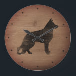 Deutsche Schäferhunde Silhouette Rustikaler Stil G Große Wanduhr<br><div class="desc">Deutsche Schäferhund Silhouette Shabby Chic Imitate Holz dekorative Wandschloss. Die Wanduhr dieses rustikalen GSD-Liebhabers eignet sich hervorragend für Zuhause oder Büro. Zeigen Sie Ihre Liebe deutscher Hirten, während Sie die Zeitspur behalten haben. Ein Geschenk für jemanden, der sein K-9 Lieben hat. Karo in Jenn’s Doodle World für noch mehr Hunde...</div>