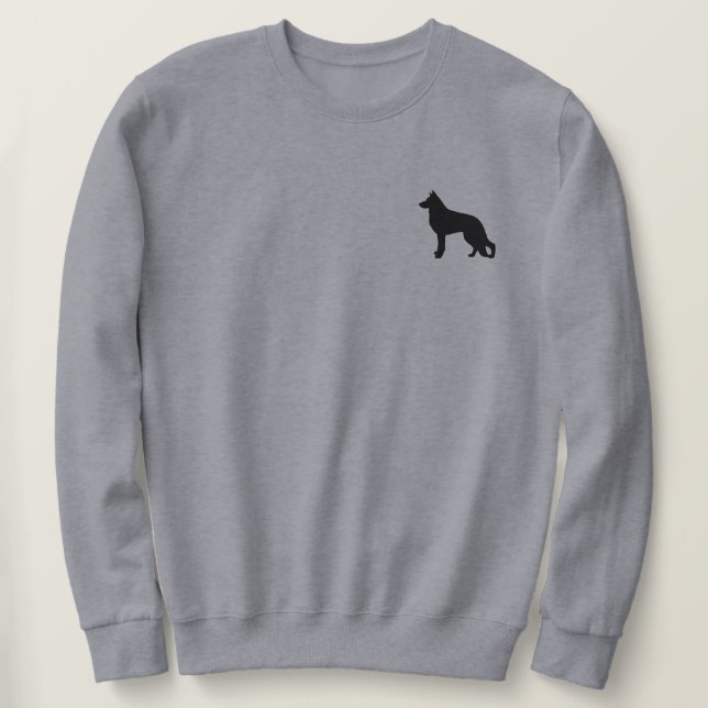 Deutsche Schäferhunde-Silhouette Sweatshirt (Design vorne)